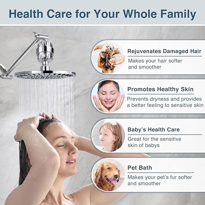 Shower Head Filter-Water Filter and Softener Removes Chlorine